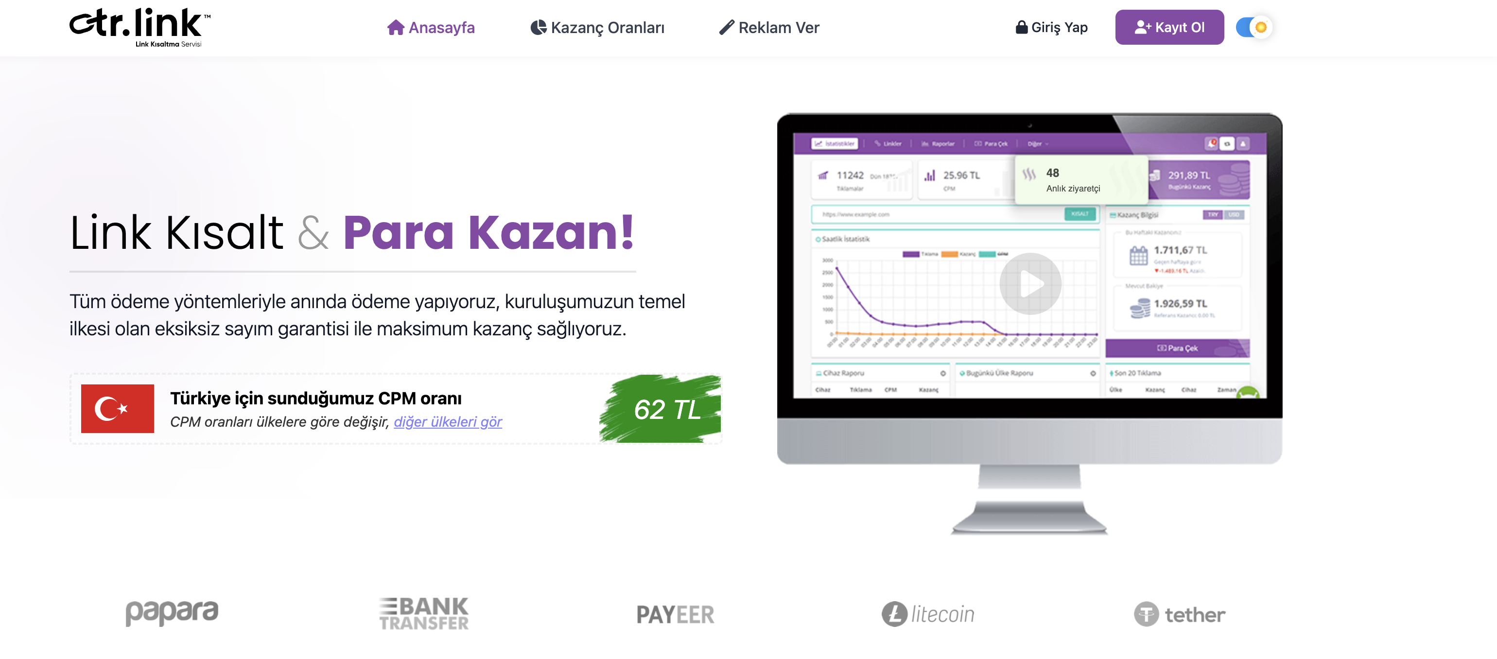 Tr.link Link Kısalt Para Kazan