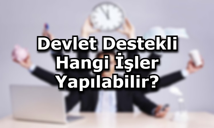 Devlet Desteğiyle Yapılabilecek İşler