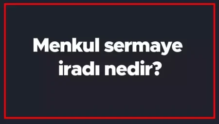 Menkul Kıymet Sermaye İradı Nedir?